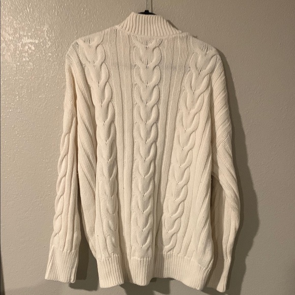 NWT Banana Republic White Cable Knit Sweater - Picture 3 of 4
